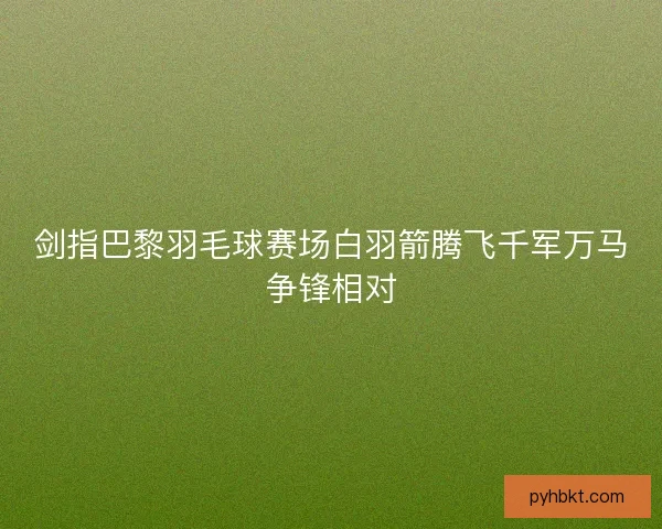 剑指巴黎羽毛球赛场白羽箭腾飞千军万马争锋相对